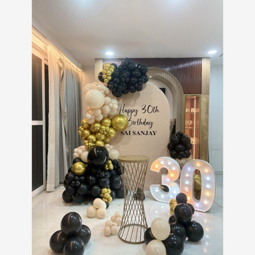 Beige and black theme simple decor