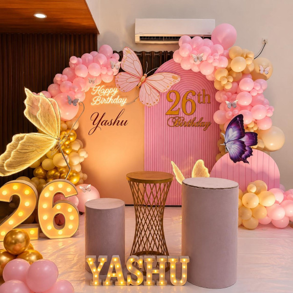 Pastel pink theme decor