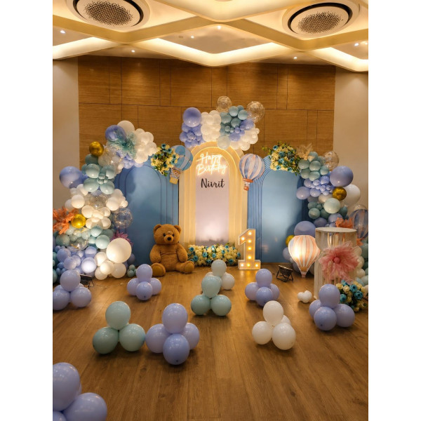 Blue theme stage decor