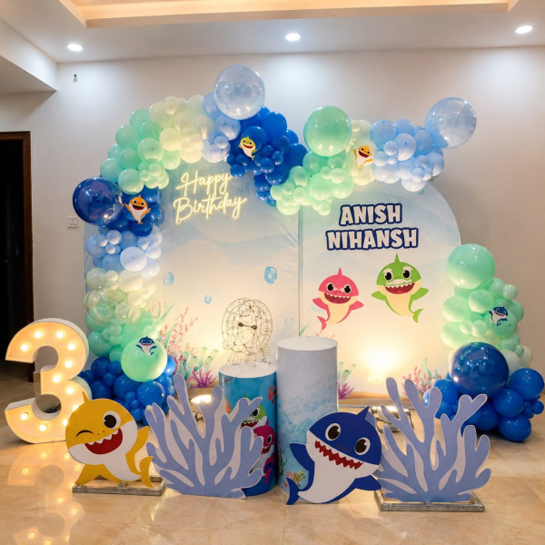 Twins shark theme decor