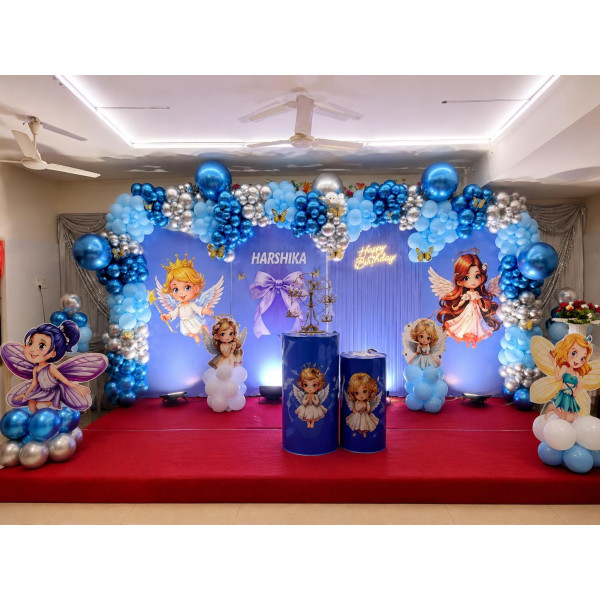  Blue fairy theme stage decor