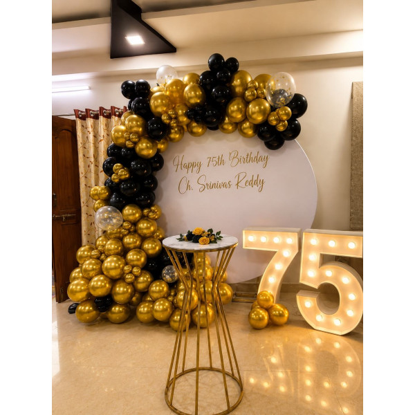 Gold and black theme decor