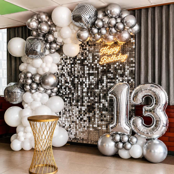 Silver chrome theme decor
