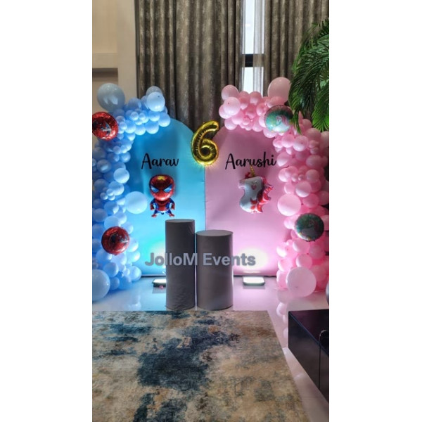 Twins baby boy and girl decor