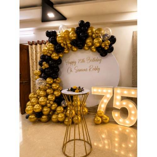 Gold and black theme decor