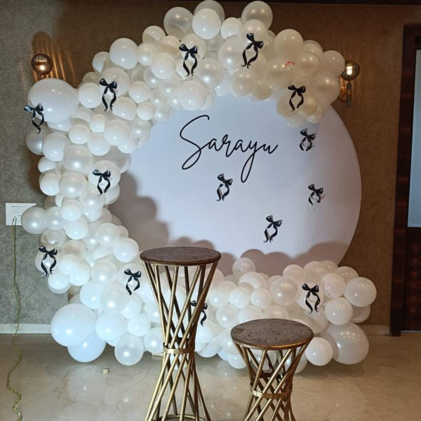 Bow theme decor for bride to be