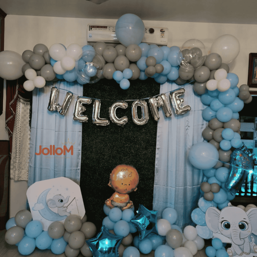 Baby elephant theme welcome decoration