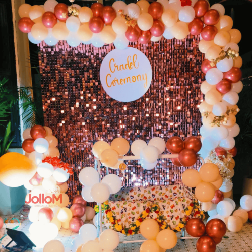 Cradle ceremony decoration 