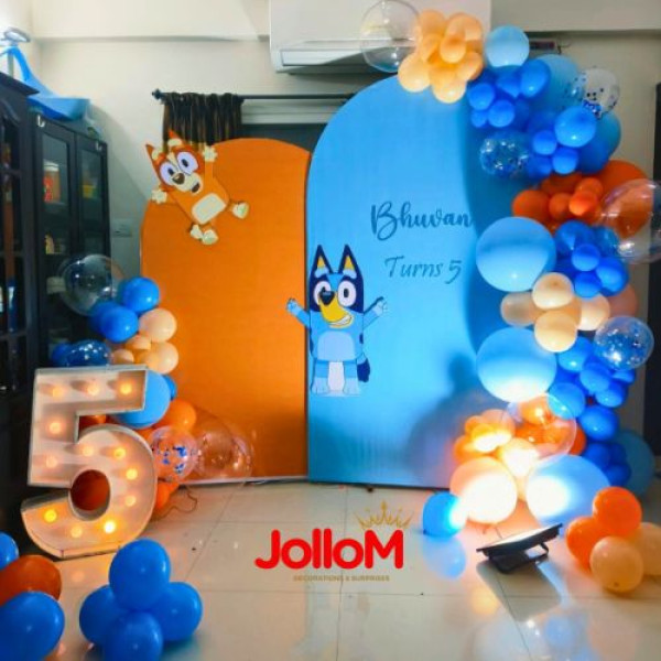 Bluey theme birthday decoration