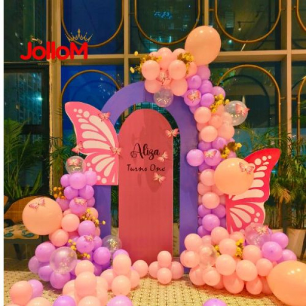 Butterfly themed birthday decoration