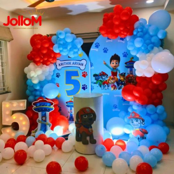 Paw patrol theme birthday decoration
