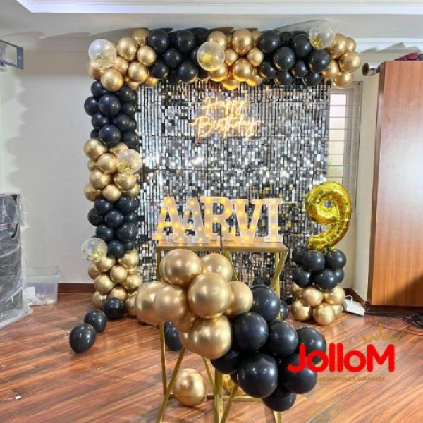 Black and silver sequin decoration