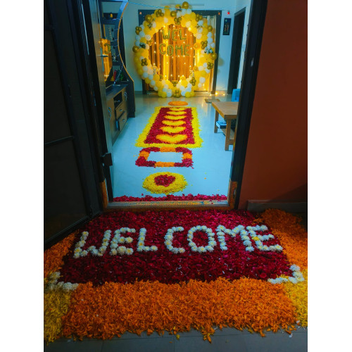 Bright welcome decor