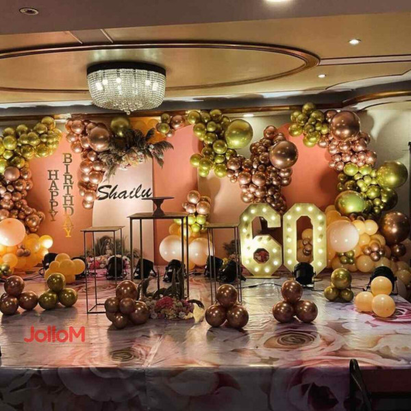 Brown rustic theme stage decoration