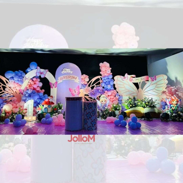 Huge butterfly theme stage decoration