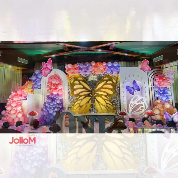 Elegant butterfly theme stage decoration
