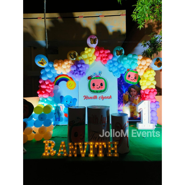 Cocomelon Birthday stage decor 