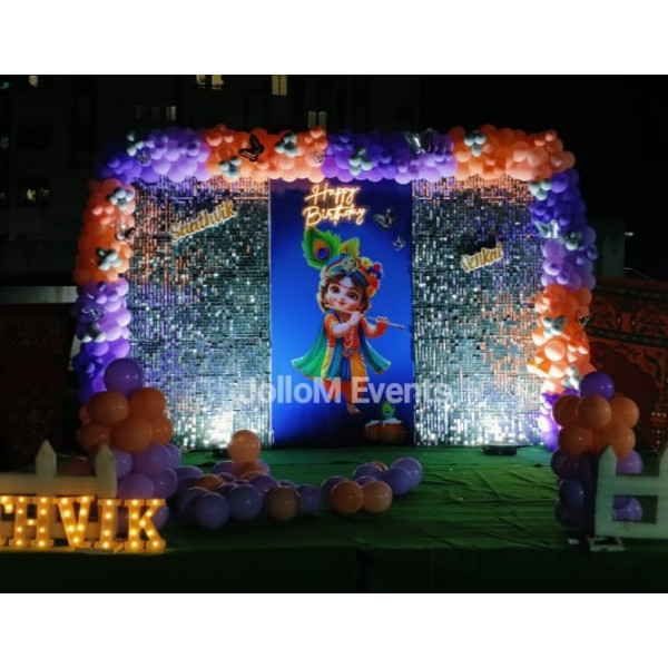 krishna theme stage decor
