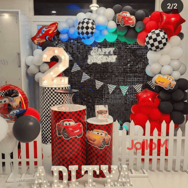 cars theme birthday decoration