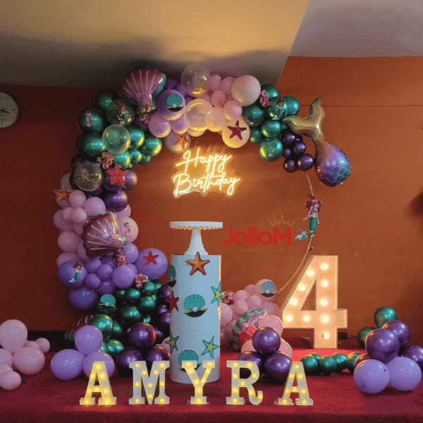 Mermaid theme birthday decoration