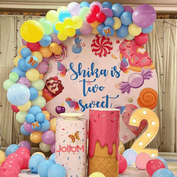 Colorful kid birthday decoration