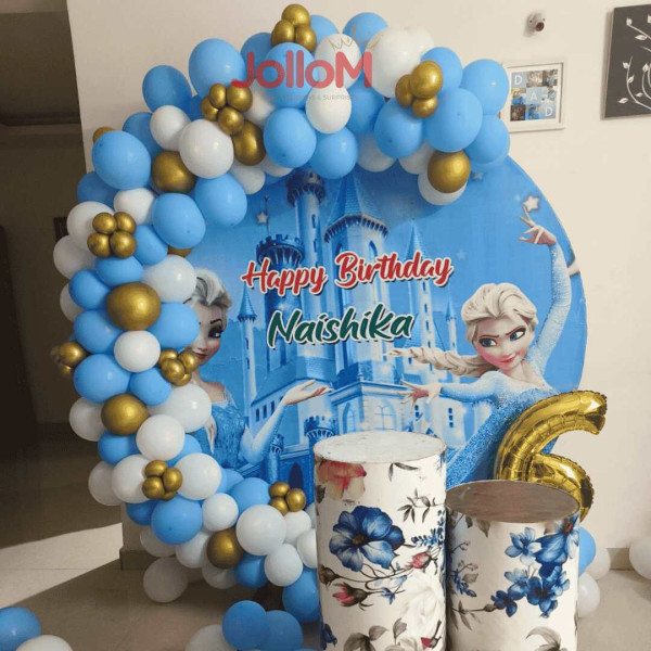 Elsa theme kid birthday decoration
