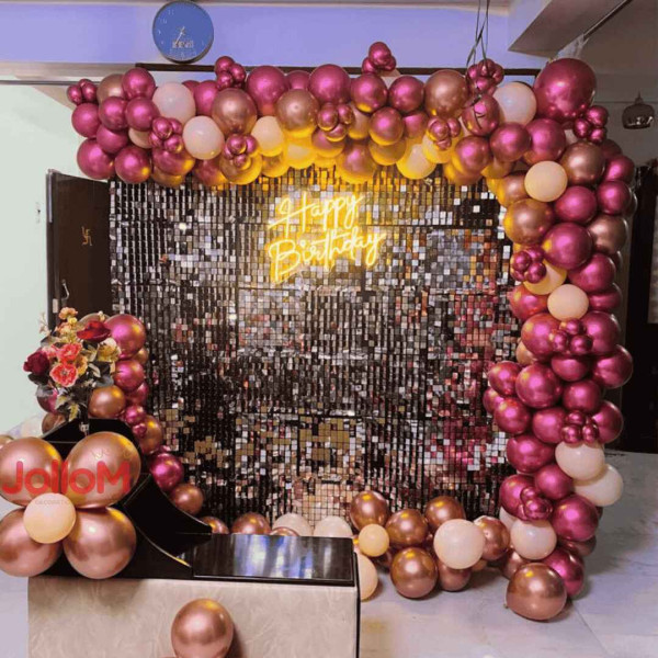 Bright sequin birthday decoration
