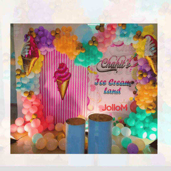 Ice cream theme kid birthday decoration