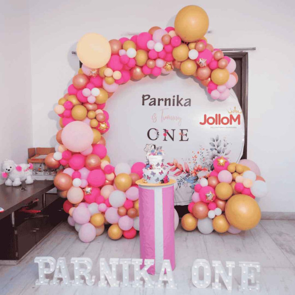 Pink theme ring decoration