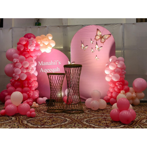 Pink theme welcome decor 