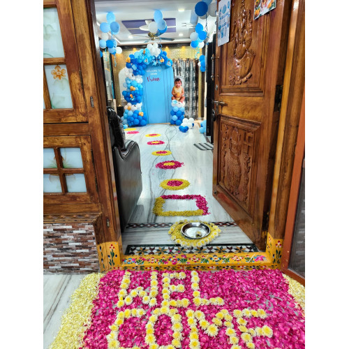 Baby boy welcome decor