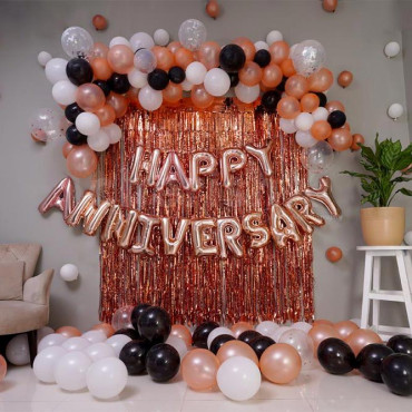 Rosegold Anniversary Decor