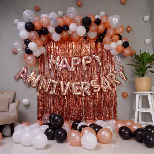 Rosegold Anniversary Decor