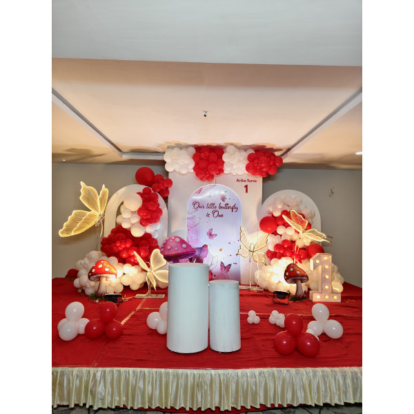Butterfly Red theme decoration