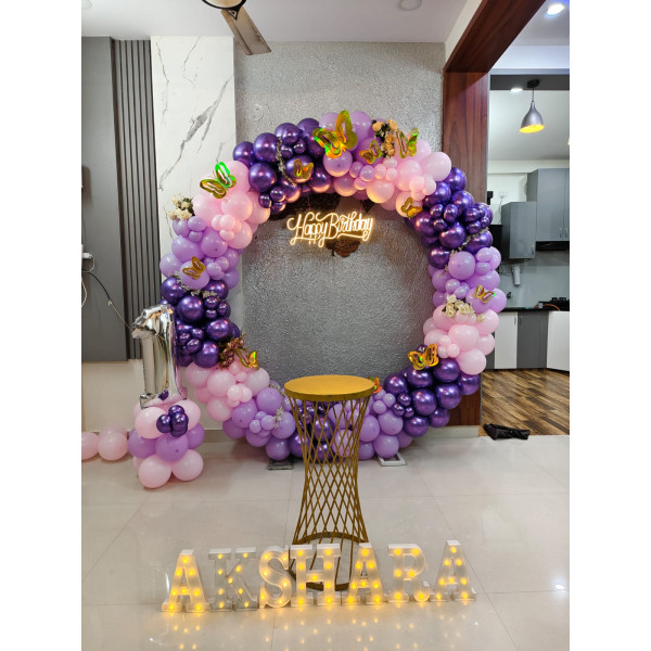 Purple theme decor 