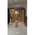 Anniversary decor with artificial flowers