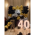 Balloon wall decor with frame