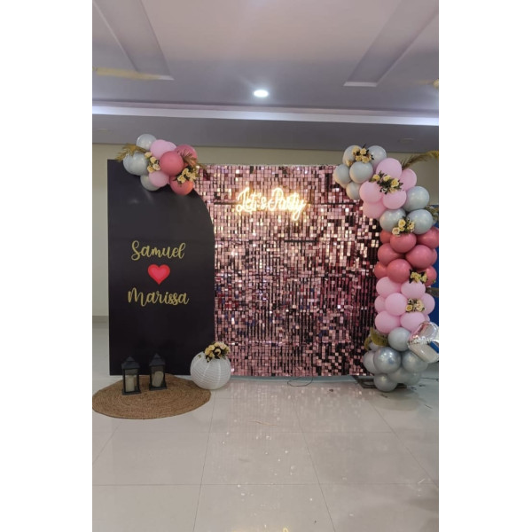 Rosegold theme with foamboard decoration