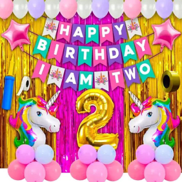 Unicorn Birthday Balloon Decoration