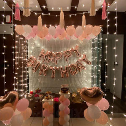 Pastel And Rosegold Birthday Decor